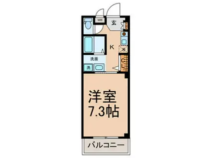 SUNSTATE竜ノ口(1K/3階)の間取り写真