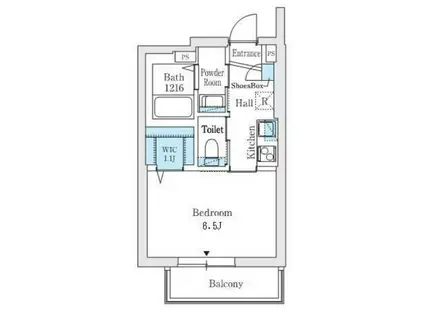 ステラ下連雀(1K/1階)の間取り写真