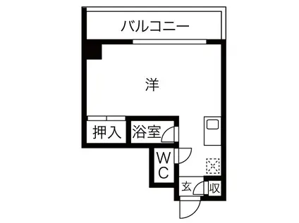 リバーハイツ納屋橋(ワンルーム/4階)の間取り写真