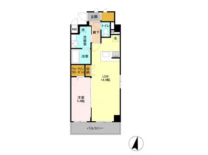 エルフローレ(1LDK/5階)の間取り写真