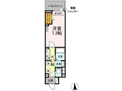 クレール緑(1K/3階)の間取り写真