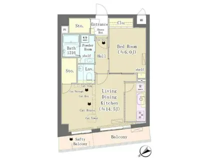 MAISON DE TAKAYA(1LDK/3階)の間取り写真