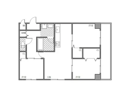 ネオハイツ南堀江(3LDK/10階)の間取り写真