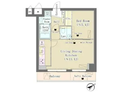 MAISON DE TAKAYA(1LDK/3階)の間取り写真