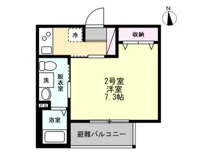 ベイルーム本厚木ブルーム(1K/3階)の間取り写真
