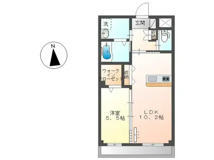 レクサスヴィラ(1LDK/3階)の間取り写真