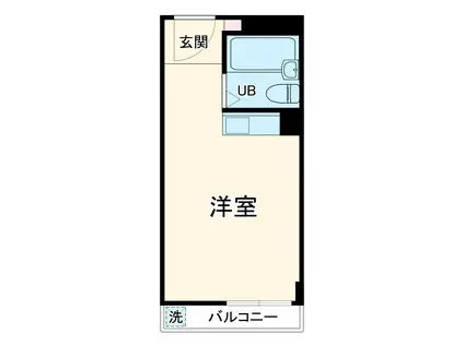 アリヴィオ横浜南(ワンルーム/2階)の間取り写真
