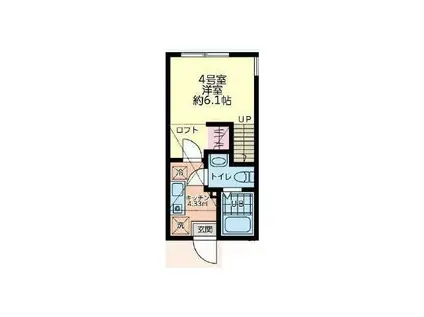 こもれびテラス橋本(1K/2階)の間取り写真