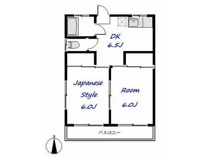 ムサシノハイツ(2DK/3階)の間取り写真