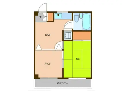 メゾンエクレア(2DK/2階)の間取り写真