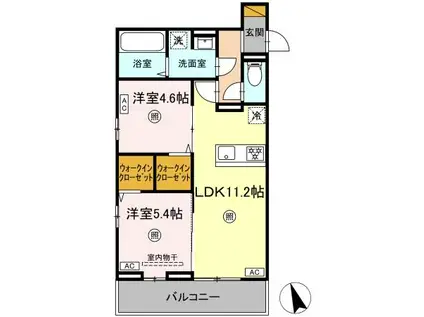 前原東NTステージ(2LDK/3階)の間取り写真