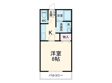 COZY HOUSE RYU(1K/2階)の間取り写真