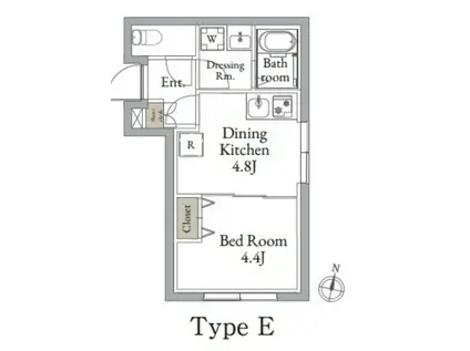 LIVE FLAT 東高円寺Ⅱ(1DK/2階)の間取り写真