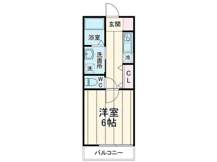 メゾンミユキⅡ(1K/3階)の間取り写真