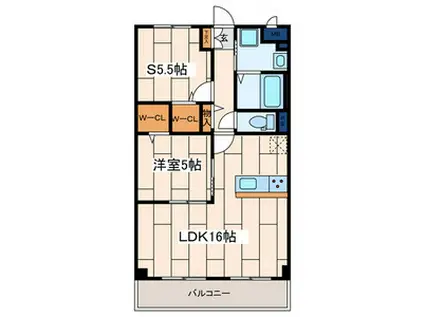 大和市西鶴間3丁目マンション(1SLDK/1階)の間取り写真