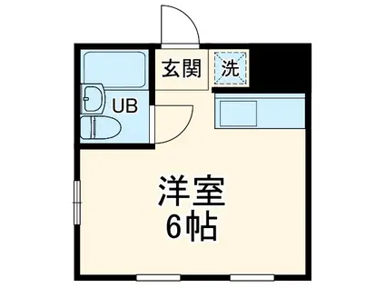 ガーデンハイツ欧杜(ワンルーム/3階)の間取り写真