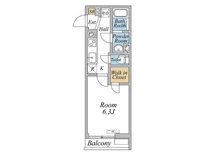 リブリ・北綾瀬(1K/1階)の間取り写真