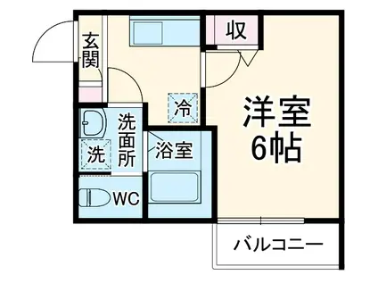 KEIAI RESIDENCE 新松戸Ⅱ(1K/2階)の間取り写真