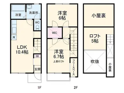 メゾネット野村(2LDK)の間取り写真