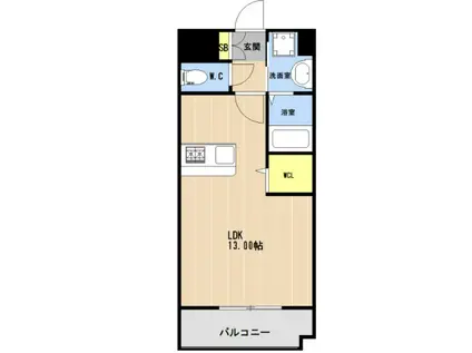 KL樋川(ワンルーム/4階)の間取り写真