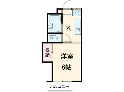第二コーポ竹泉(1K/1階)の間取り写真