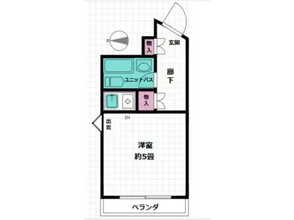 伊勢佐木町ダイカンプラザシティ(ワンルーム/4階)の間取り写真