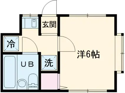 ピサロ鈴木2(ワンルーム/1階)の間取り写真