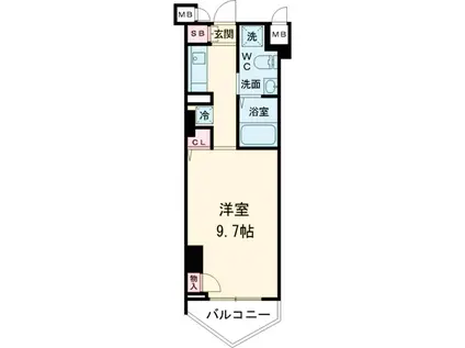 ル・リオン三軒茶屋3(1K/2階)の間取り写真