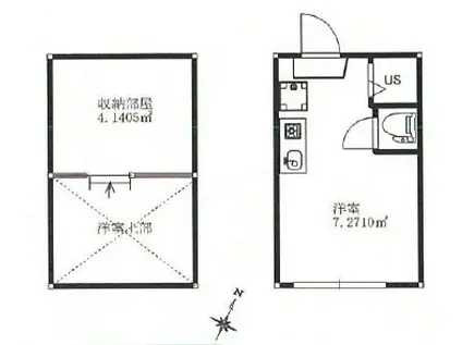 フェリスアンナ(ワンルーム/1階)の間取り写真