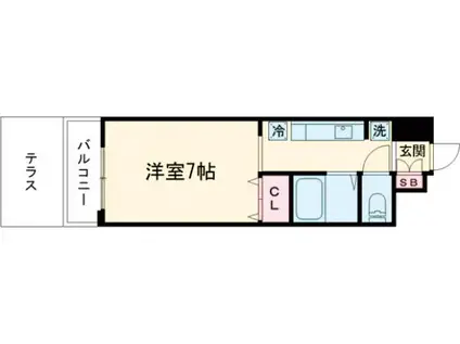 ル・パルトネール西大路御池(1K/5階)の間取り写真