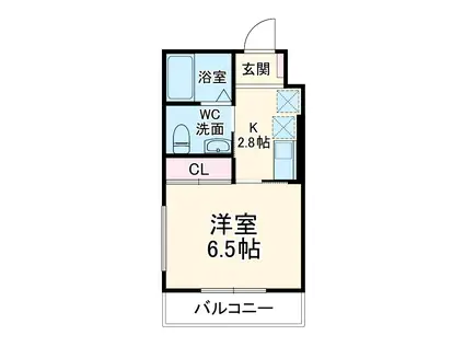 コンフォートメゾン(1K/1階)の間取り写真