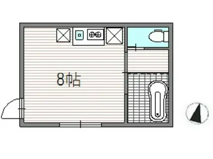 杉並カフェレジデンス(ワンルーム/1階)の間取り写真