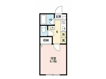 八千代台東3丁目共同(1K/1階)の間取り写真