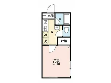 八千代台東3丁目共同(1K/1階)の間取り写真