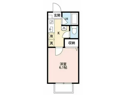 八千代台東3丁目共同(1K/2階)の間取り写真