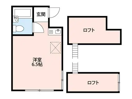 メゾン蘭(ワンルーム/1階)の間取り写真