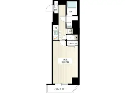 XEBEC東日暮里Ⅱ(1K/3階)の間取り写真