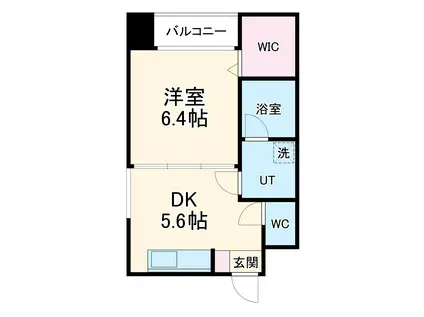 デュープル京都(1DK/3階)の間取り写真