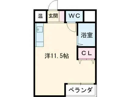 ヌーベルホーム渡辺(ワンルーム/3階)の間取り写真