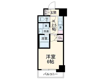 ハーモニーレジデンス武蔵小杉♯002(1K/4階)の間取り写真