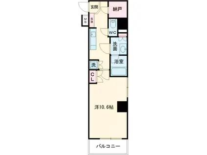 カスタリア大塚2(1K/2階)の間取り写真