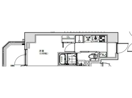 S-RESIDENCE横濱阪東橋(1K/8階)の間取り写真