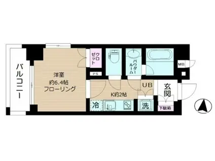 レキシントンスクエア本所吾妻橋(1K/2階)の間取り写真