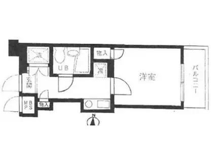 ワコーレ中山(ワンルーム/3階)の間取り写真