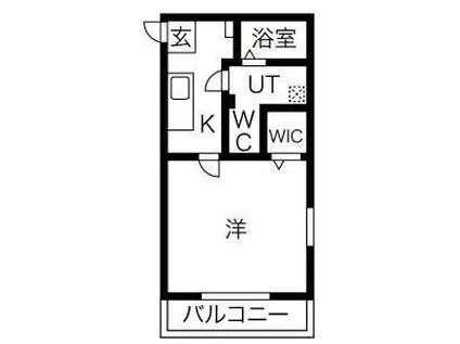 エミネックス熊谷駅前A棟(1K/2階)の間取り写真
