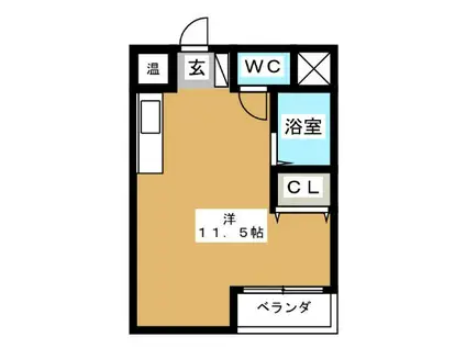 ヌーベルホーム渡辺(ワンルーム/3階)の間取り写真