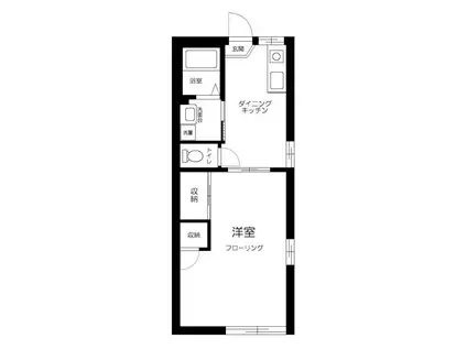 セゾンハイツ(1DK/1階)の間取り写真