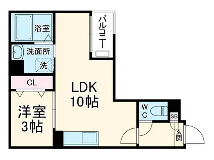 JACK NEKOYAⅠ(1LDK/3階)の間取り写真