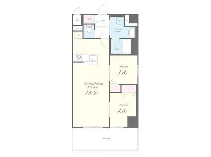 さがみLTレジデンス(2LDK/9階)の間取り写真