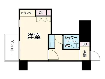 新丸子ダイカンプラザシティ(1K/2階)の間取り写真